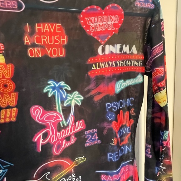 MOVING SALE MAKE OFFER Neon mesh bodycon dress - Picture 3 of 3